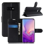 Samsung Galaxy S10E - Läderfodral / plånbok Svart