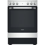 Hotpoint HS67V5KHX 60cm Single Electric Cooker with Ceramic Hob