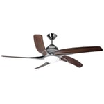 Fantasia Viper Plus Ceiling Fan 44in SS Dark Oak LED/Remote/Reverse