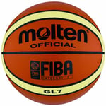 Molten Ballon de Basket en Cuir Pleine Fleur Officiel FIBA Orange Orange Size 6