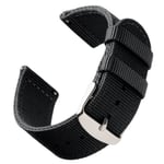 Bofink® Nordic Nylon Strap for TicWatch C2 Onyx - Black