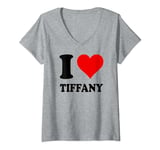 Womens I Love Tiffany V-Neck T-Shirt
