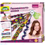 Lena 42686 Kit de Bricolage Bracelets d'amitié avec du Fil en 6 Couleurs et de Nombreuses Perles à Enfiler, Ensemble de nouage pour Enfants à partir de 6 Ans, avec Instructions