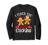 I Teach The Smartest Cookies Funny Teacher Xmas Gingerbread Long Sleeve T-Shirt
