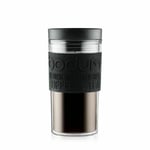 Bodum Double Wall Plastic Travel Mug 350ml Black/Clear