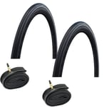 2 däck + 2 slangar Schwalbe One Plus Kanttrådsdäck 700x28C