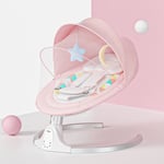 Kimbosmart Balancelle bébé - Transat électrique Rose - Chaise Haute - 5  Vitesses - bluetooth musique