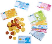 Haba - Argent pour jeu de marchand - Billet euro en papier solide avec carte de crédit pour enfant - Jeux de rôle - Apprendre les calculs - 304131