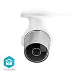 Nedis Smartlife utomhuskamera | Wi-Fi | Full HD 1080p | IP65 | Cloud / DRM-stöd | 12 VDC | Nattsikt | Android™ / IOS | Silver / Vit