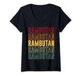 Womens Rambutan Pride, Rambutan V-Neck T-Shirt