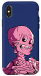 Coque pour iPhone X/XS Van Gogh Line Art, Tête de squelette