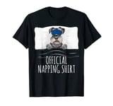 Sleeping Miniature Schnauzer Dog Official Napping T-Shirt