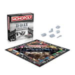 Winning Moves - Monopoly D-Day - Jeu de société - Jeu de Plateau - QUADRILINGUE - 4 Langues - Anglais - Français - Allemand - Néerlandais - A partir de 8 ans - 2 à 6 joueurs - Version française