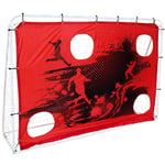 3-in-1 Target Shot Steel Frame Football Goal & Net Portable
