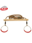 Nordic Play Wooden trapeze swing with rings