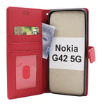 New Standcase Wallet Nokia G42 5G (Röd)