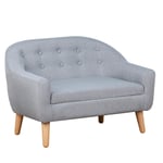 Kids Mini Sofa Armchair Seating Chair Bedroom Playroom Furniture Grey