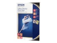 Epson Ultra Glossy Photo Paper - Blank - 100 X 150 Mm 20 Ark Fotopapper - För Ecotank Et-1810, 2810, 2811, 2814, 2815, 2820, 2825, 2826, 2850, 2851, 2856, 4800, 4850