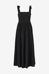 Lexington - Maxiklänning Bow-strap Seersucker Summer Dress - Svart