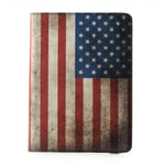 Läderfodral/ställ Vintage Amerikansk Flagga, Ipad Air