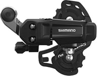 Shimano Tourney/TY Tourney TY200 rear derailleur, 6/7-speed, with BMX/Track bracket, SS short cage, Black