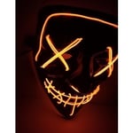 Rn Halloween Mask LED Light up Purge Mask för Festival Cosplay Halloween Costume Orange Y762