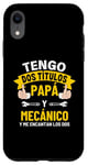 Coque pour iPhone XR Tengo Dos Títulos Papá Y Mecánico Regalo Día Del Padre