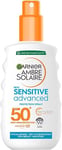 Garnier Ambre Solaire Sensitive Advanced Spray Very High SPF 50+, 200Ml