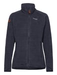 Hareid Fleece W Jacket Nohood Brick Xs Navy Bergans