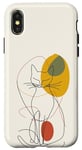 Coque pour iPhone X/XS Minimalistic Cat Drawing Lines Phone Cover