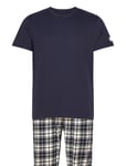 Flannel Pants And T-Shirt Gb Blue GANT