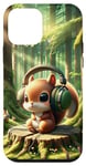 iPhone 12 mini Kawaii Squirrel Headphones: The Squirrel's Rhythm Case
