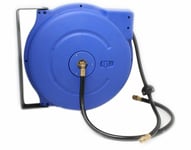 ASTA Auto Rewinding Air PCV Hose Reel 1/2" x 15 m Retractable Garage Mountable