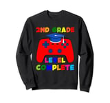 2nd Grade Level Complete Graduate Gaming Boys Kids Gamer Sweatshirt