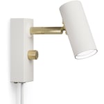 Cato Vägglampa, Mattvit / Mässing