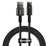 Baseus Tungsten USB-A till USB-C Kabel 100W 1m - Svart