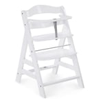 Hauck Alpha+B Wooden High Chair (White) - Adjustable from 6 Months to 90kg