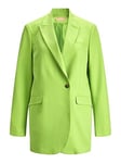 JACK & JONES Womens Long Coat Regular Fit Ladies Blazer Long Sleeve Outdoor, Green Flash Colour, UK Size XL