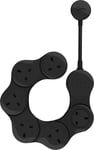 Quirky Pivot Power Flexible and Bendable 6 Outlet 6ft Black Extension Lead Extension Cord