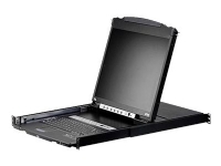 ATEN Slideaway CL5816N - KVM-konsol med omkopplare för tangentbord/video/mus - 16 portar - PS/2, USB - 19 - kan monteras i rack - 1280 x 1024 @ 75 Hz - 1U