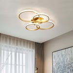 Ceiling lamp bedroom living room lamp modern round ring design gold LED dimmable office dining room bathroom hallway lamp remote control ceiling pendant lamp chic acrylic shade kitchen decoration