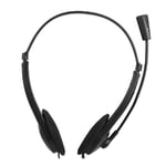 HNQH Computer Headset with Microphone,3.5MM Wired Stereo Headset Noise Cancelling Earphone with Microphone Adjustable Headband for Computer Laptop Desktop