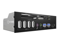 ICY BOX IB-863A-B - Kortläsare - 5,25 tum (CF 1, CF II, MS, MS PRO, Microdrive, MMC, SD, MS Duo, xD, RS-MMC, microSD, SDHC, MS Micro, microSDHC, SDXC, microSDXC) - USB 2.0