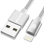 UNBREAKcable Lightning iPhone Charger Cable - [Apple MFi Certified] 6.6ft/2m Nylon Braided Apple Charger Lead USB Fast Charging Cable for iPhone Xs Max X XR 8 7 6s 6 Plus SE 5 5s 5c, iPad, iPod