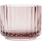 Lyngby Porcelæn Ljuslykta, glas liten, burgundy