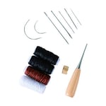 13 pcs Leather Craft Tool，Upholstery Repair kit, Includes 5 Root Leather Hand Sewing Needle，2 Curved Needle，4 roll…