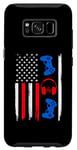 Coque pour Galaxy S8 Manette de joueur drapeau américain 4 juillet Patriot garçons enfants hommes