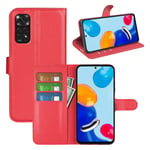 Xiaomi Redmi Note 11 4G PU Wallet Case Red