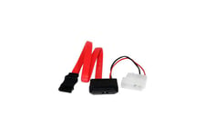 StarTech.com 12in Slimline SATA to SATA with LP4 Power Cable Adapter (SLSATAF12) - SATA-kabel - 30 cm