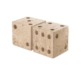 Visa tärning dekoration travertine 2-set